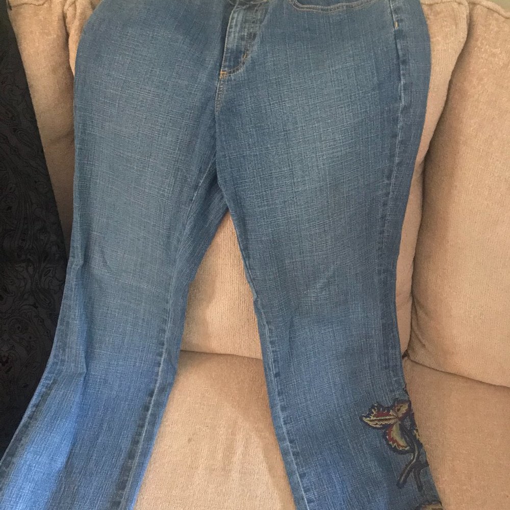 Coldwater Creek embroidered jeans size 10